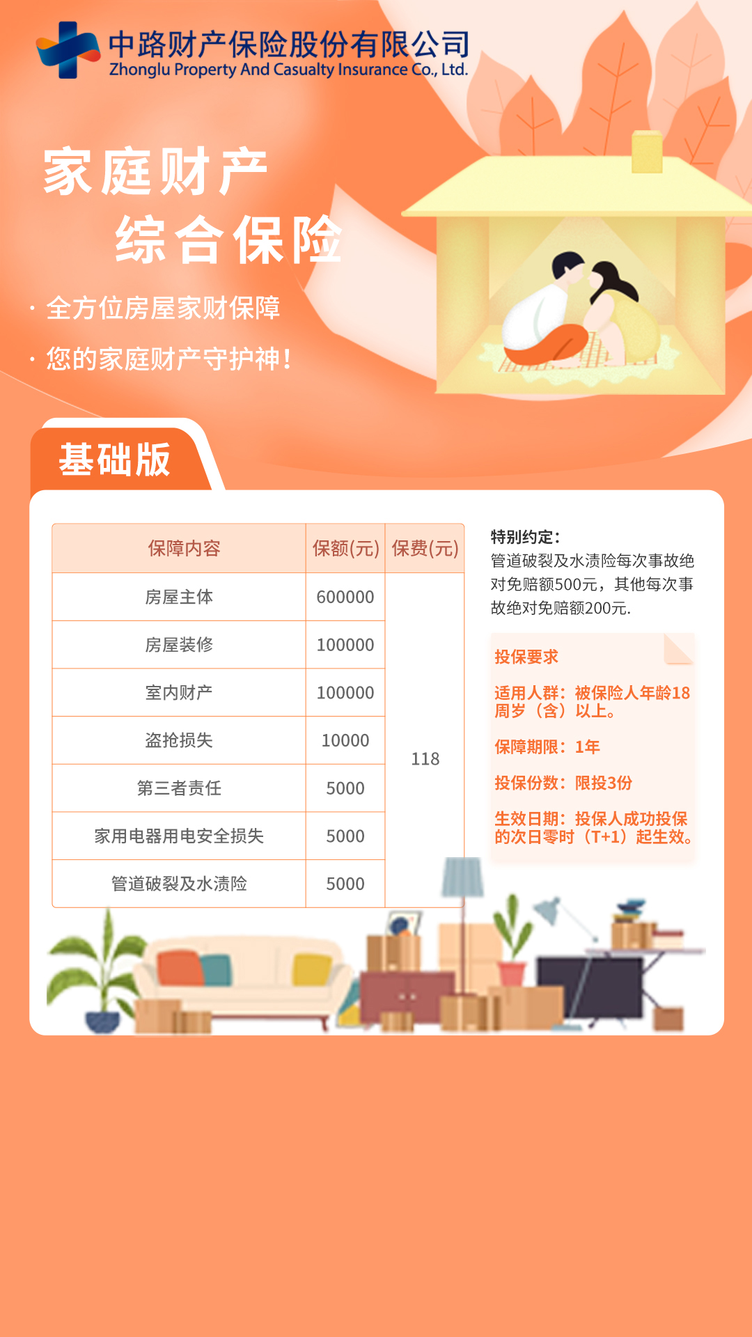 家庭财产综合保险基础版